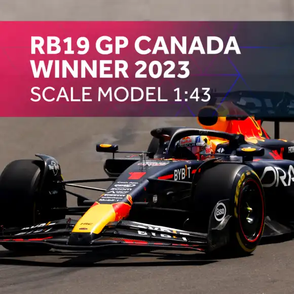 1:43 RB19 GP Canada 2023 – Winnaar Max Verstappen – Schaalmodel – Red Bull Racing | Verstappen.com