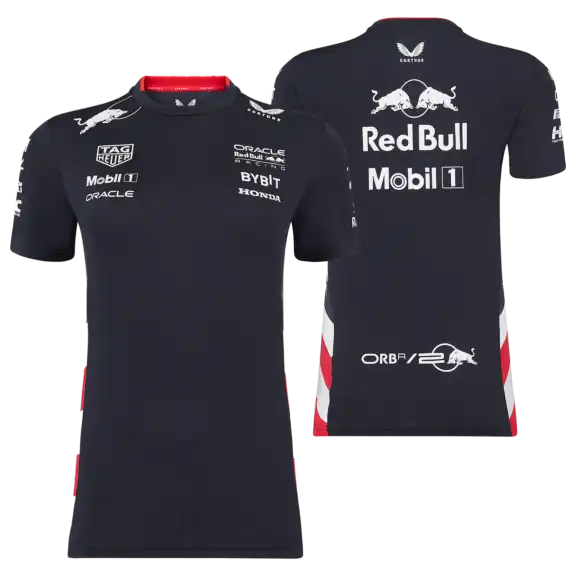 Red Bull Racing T-shirt – S – Dames – USA Replica Team T-Shirt 2024 – Max Verstappen | Verstappen.com