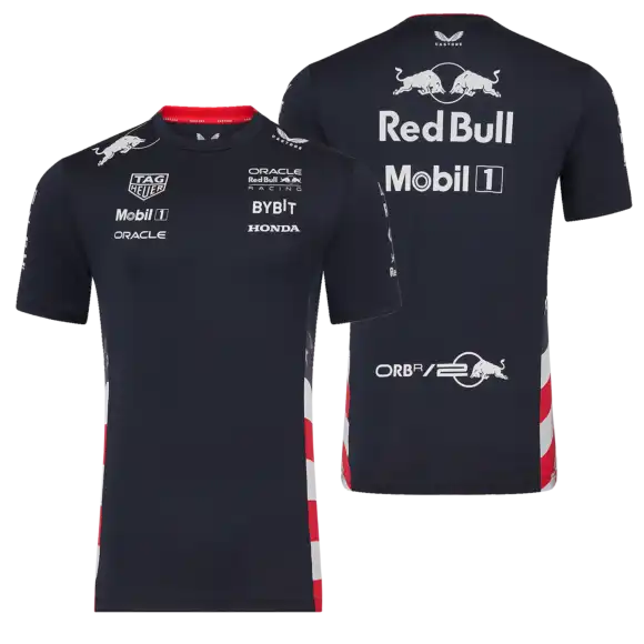 Red Bull Racing T-shirt – M – America Race Team T-Shirt 2024 – Heren – Max Verstappen | Verstappen.com