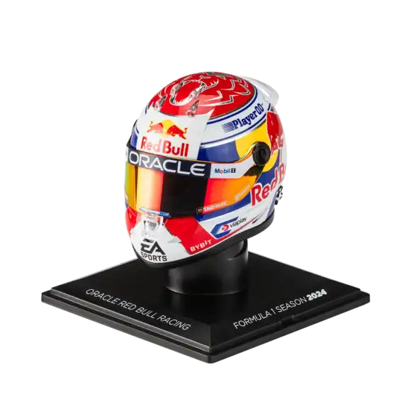 1:4 – 2024 Seizoenshelm – Max Verstappen – Schaalmodel – Red Bull Racing | Verstappen.com